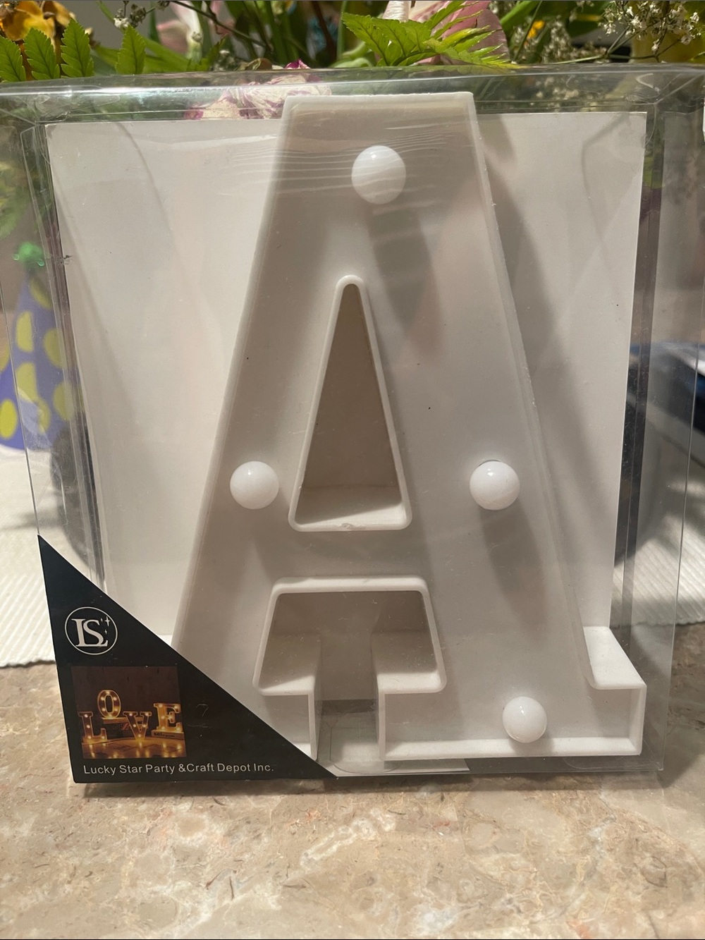 Letter A Marquee Light - White